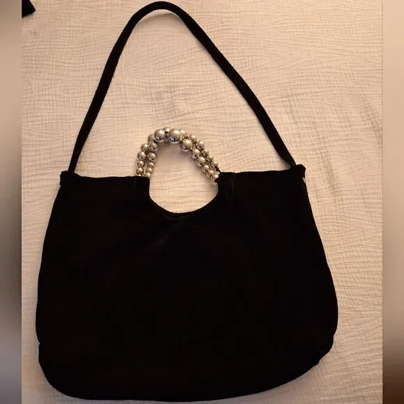 Zara black suede hobo bag limited edition - Picture 4 of 9